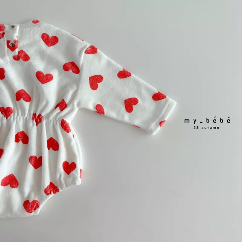 My Bebe - Korean Baby Fashion - #babyfever - Apple Heart Bodysuit - 6