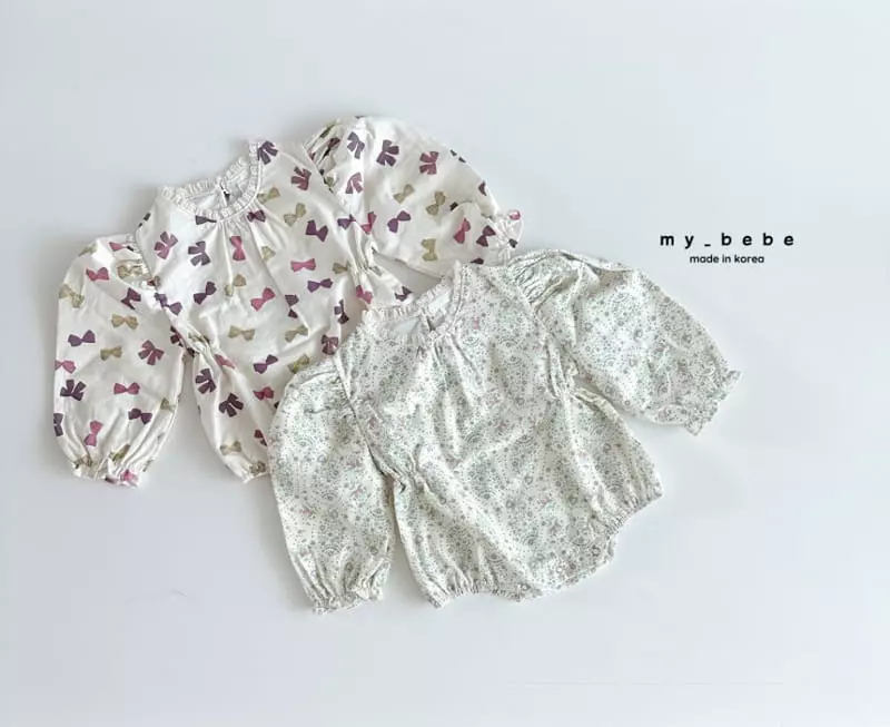My Bebe - Korean Baby Fashion - #babyfever - Ribbon Bodysuit - 5