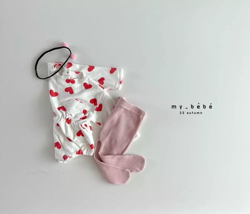 My Bebe - Korean Baby Fashion - #babylifestyle - Apple Heart Bodysuit - 8