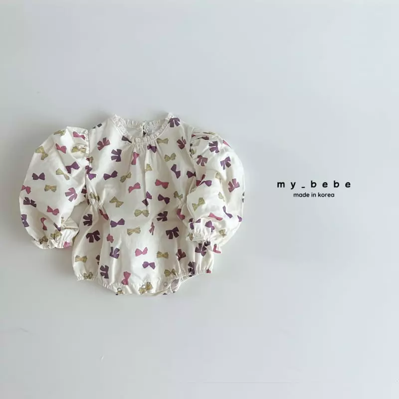 My Bebe - Korean Baby Fashion - #babylifestyle - Ribbon Bodysuit - 7