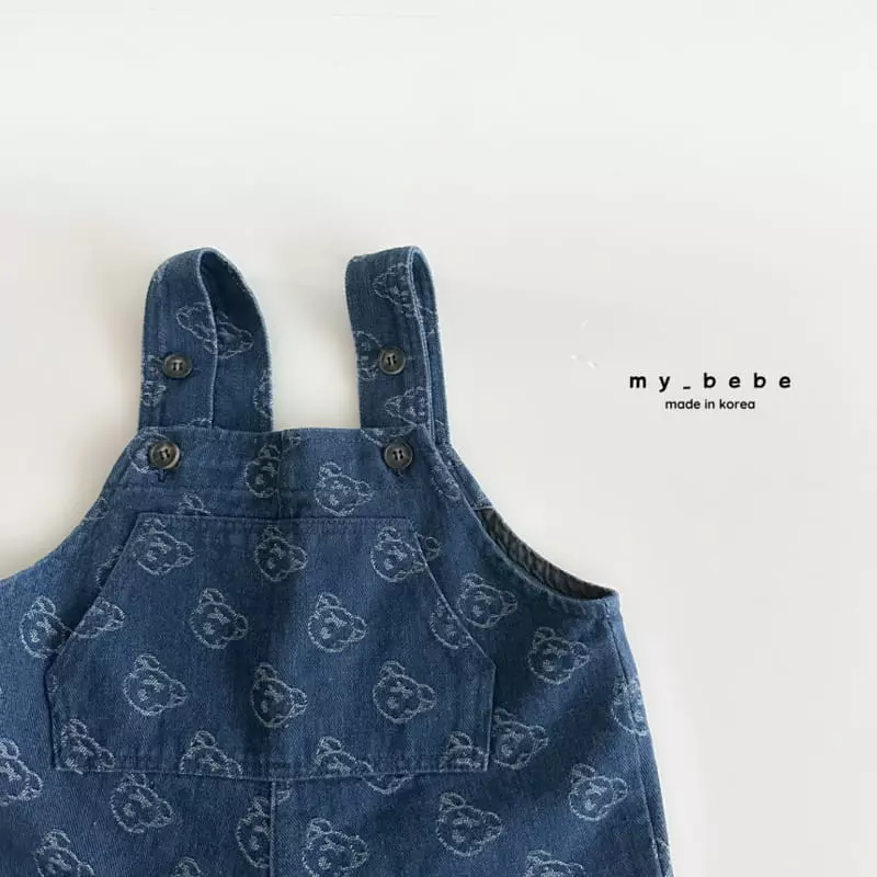 My Bebe - Korean Baby Fashion - #babylifestyle - Smile Dungarees Pants - 6