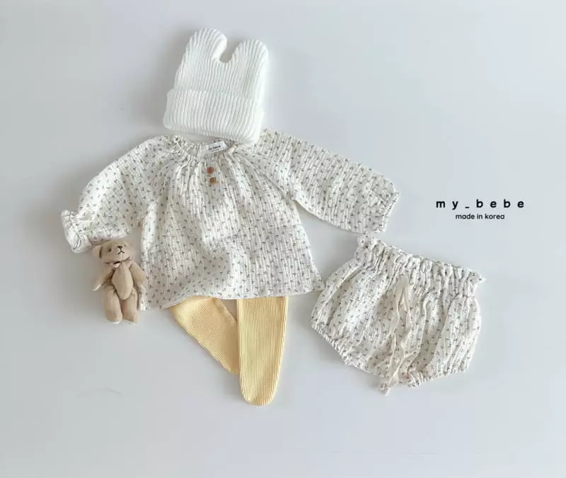 My Bebe - Korean Baby Fashion - #babyoninstagram - Fall Bloomer Top Bottom Set - 12