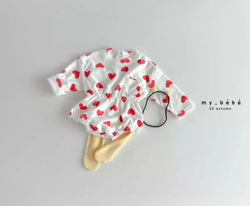 My Bebe - Korean Baby Fashion - #babyoninstagram - Apple Heart Bodysuit - 9