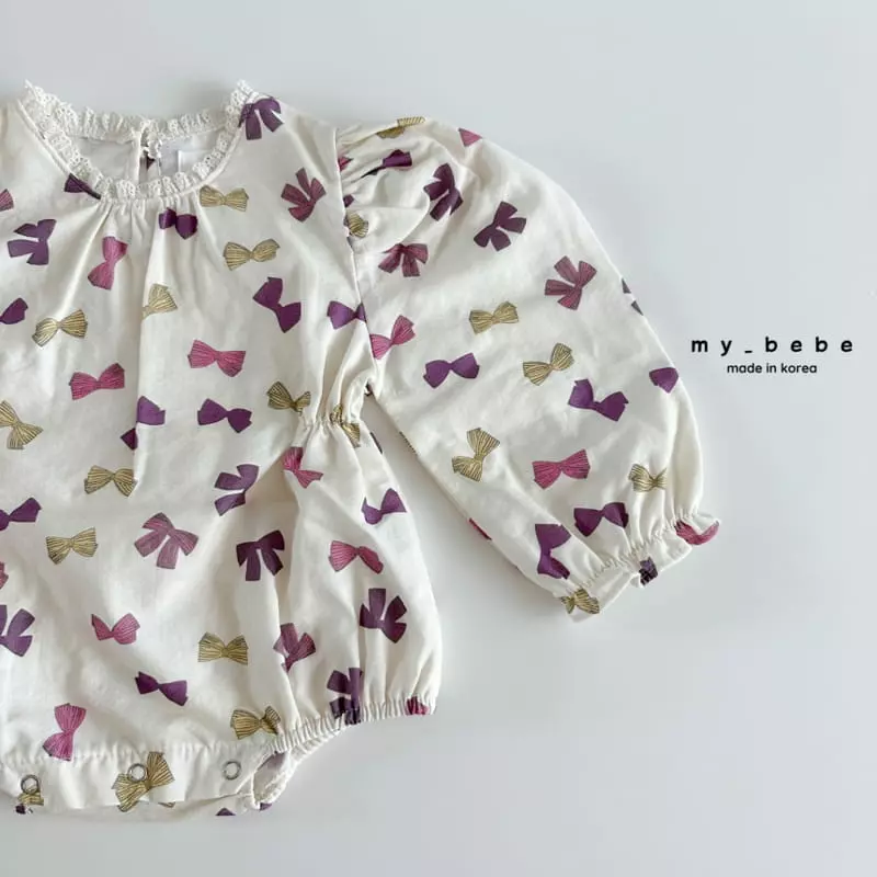 My Bebe - Korean Baby Fashion - #babyoninstagram - Ribbon Bodysuit - 8
