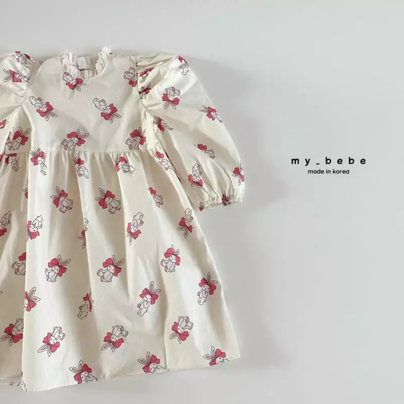 My Bebe - Korean Baby Fashion - #babyoninstagram - Paint Lace One-piece - 5