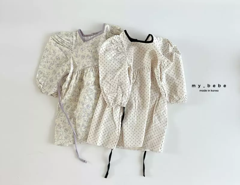 My Bebe - Korean Baby Fashion - #babyoninstagram - Berry One-piece - 2