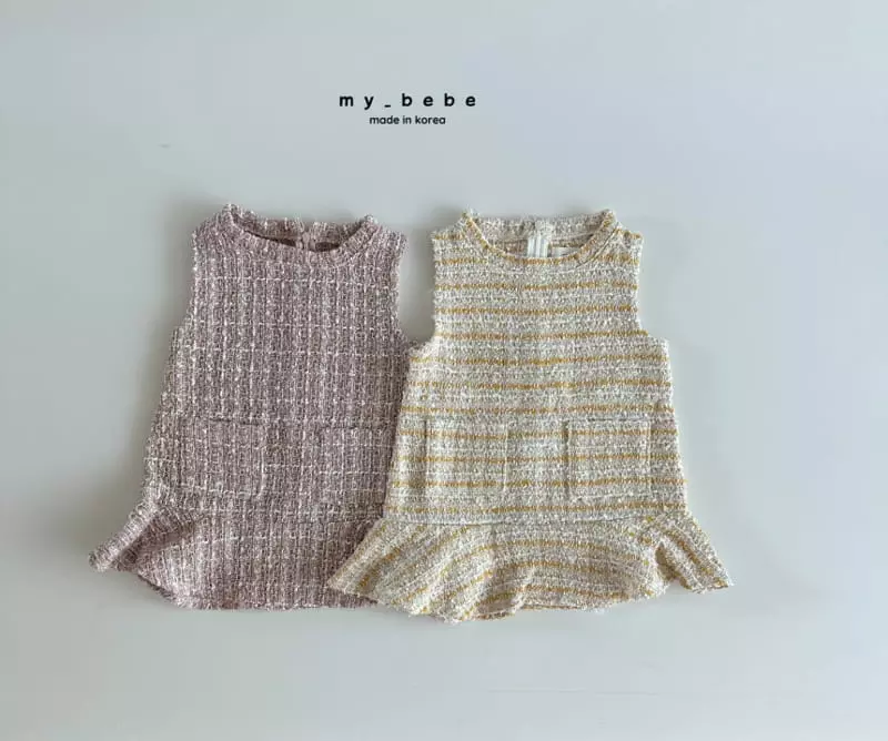 My Bebe - Korean Baby Fashion - #babyootd - Twid One-piece - 2