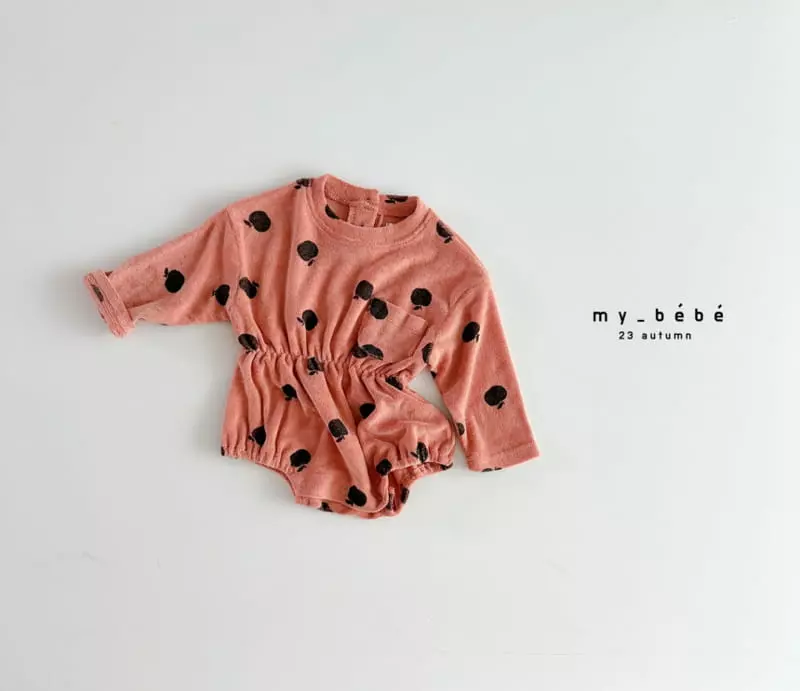 My Bebe - Korean Baby Fashion - #babyoutfit - Apple Heart Bodysuit - 11