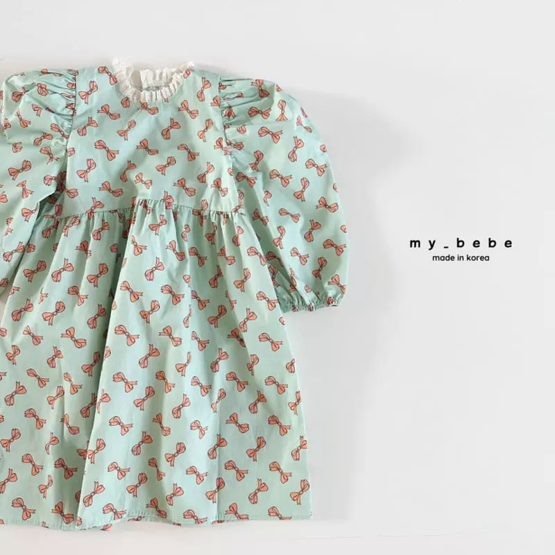 My Bebe - Korean Baby Fashion - #onlinebabyboutique - Paint Lace One-piece - 10