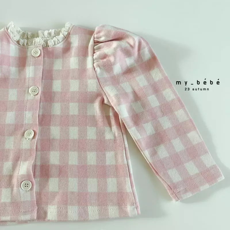 My Bebe - Korean Baby Fashion - #onlinebabyshop - Jacquard Top Bottom Set - 6