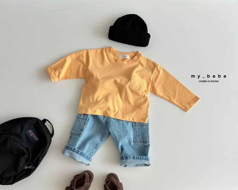 My Bebe - Korean Children Fashion - #childofig - Silk Pocket Tee - 9