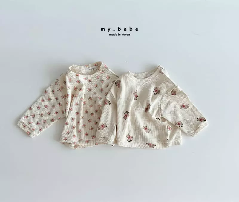 My Bebe - Korean Children Fashion - #kidsshorts - Waffle Sweatshirt