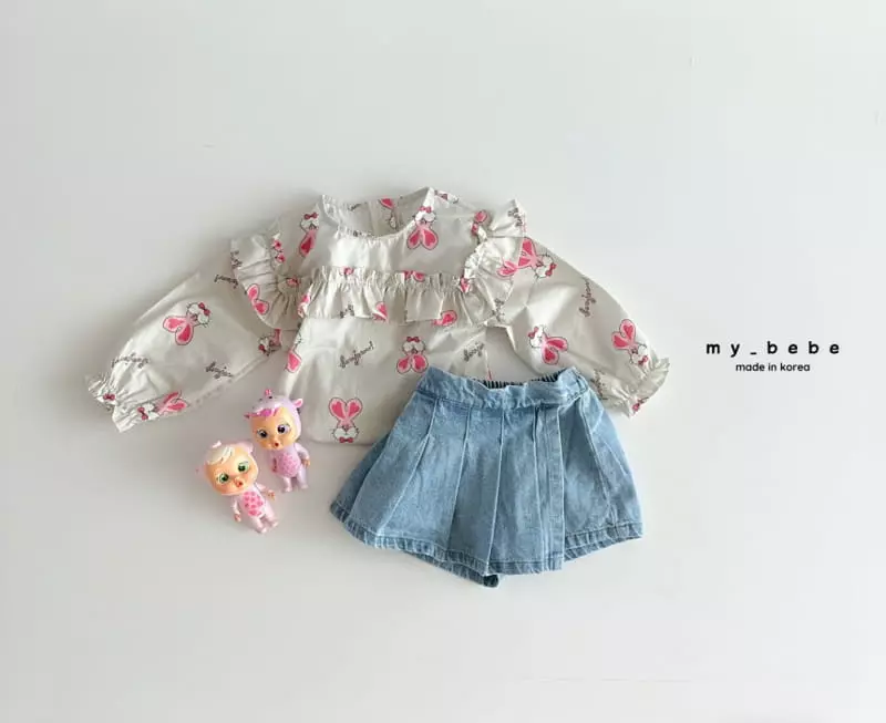 My Bebe - Korean Children Fashion - #kidsstore - Square Frill Blouse - 8