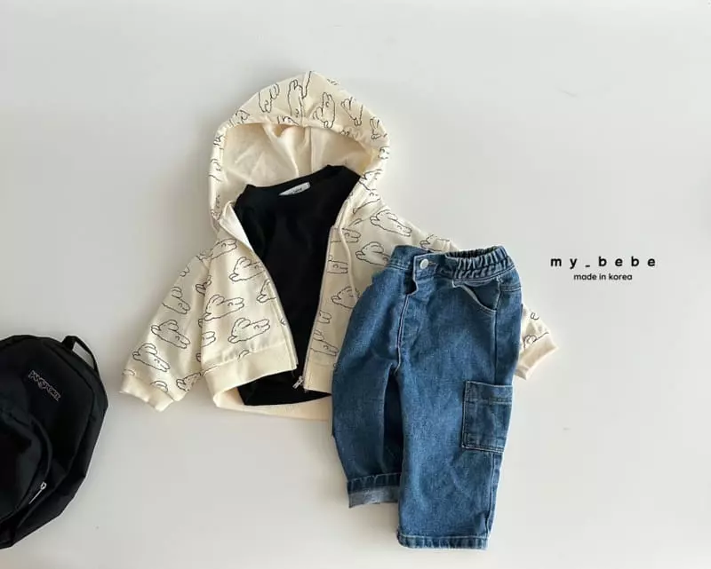 My Bebe - Korean Children Fashion - #littlefashionista - Hoody Zip-up - 8