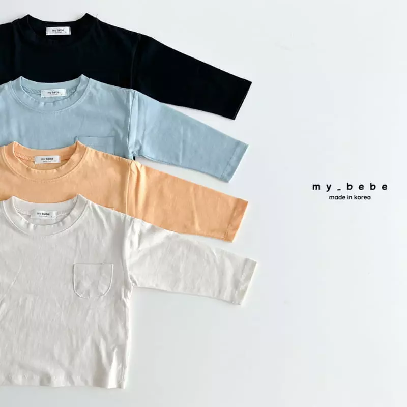 My Bebe - Korean Children Fashion - #littlefashionista - Silk Pocket Tee - 2