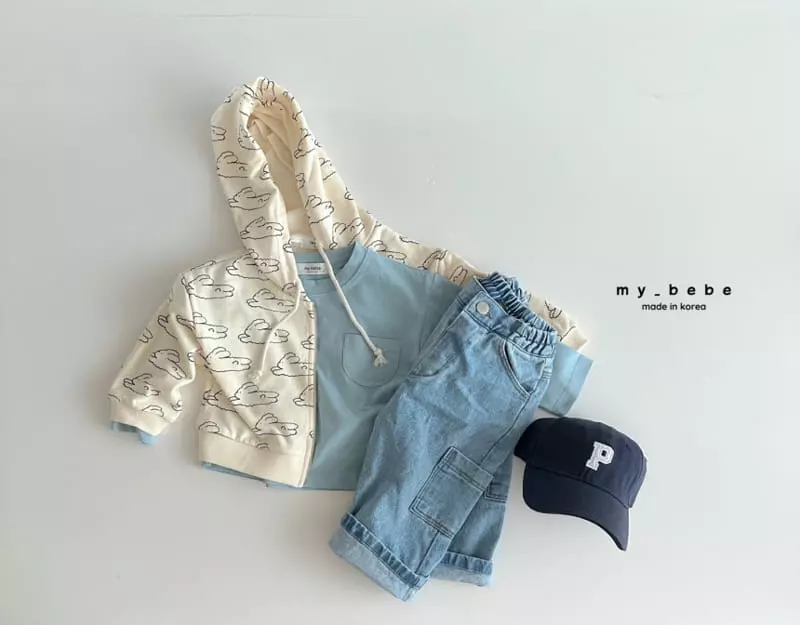 My Bebe - Korean Children Fashion - #todddlerfashion - Hoody Zip-up - 12
