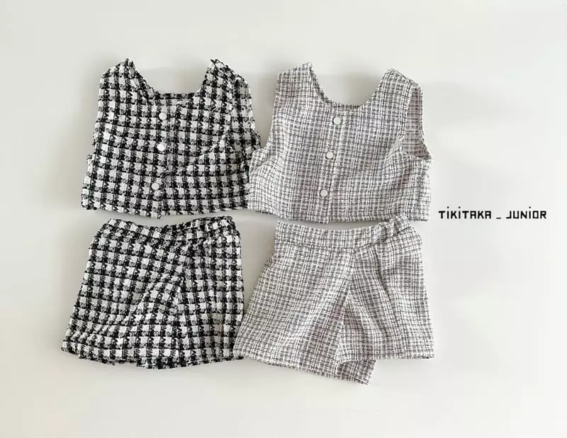 My Bebe - Korean Junior Fashion - #fashionkids - Twid Top Bottom Set - 2