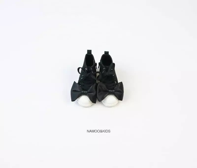 Namoo & Kids - Korean Children Fashion - #childrensboutique - Ribbon High Top Sneakers