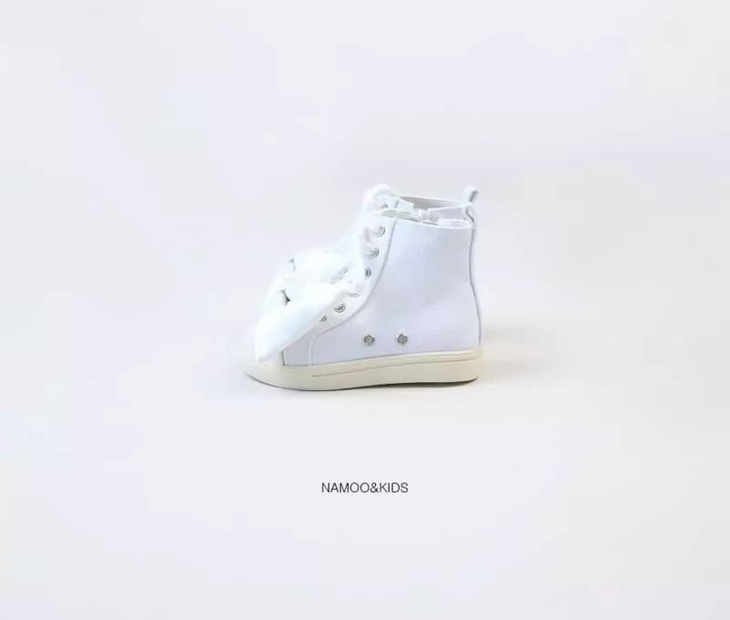 Namoo & Kids - Korean Children Fashion - #kidsshorts - Ribbon High Top Sneakers - 5