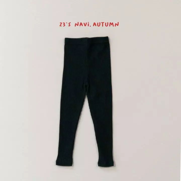 Navi - Korean Children Fashion - #kidsshorts - Rib Leggings - 6