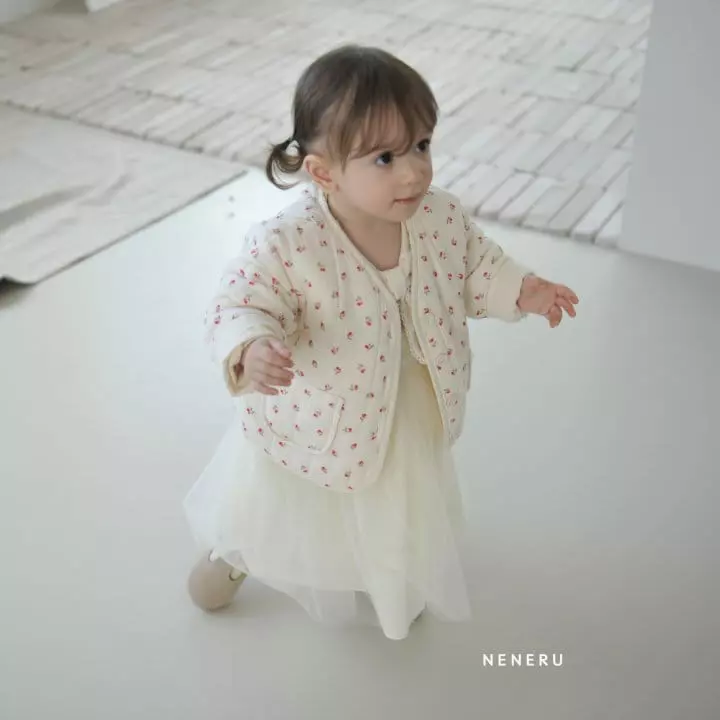 Neneru - Korean Baby Fashion - #babyfever - Bebe Red Cherry Jacket - 2