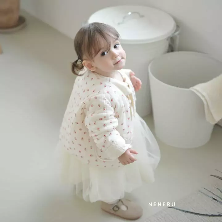 Neneru - Korean Baby Fashion - #babygirlfashion - Bebe Red Cherry Jacket - 3