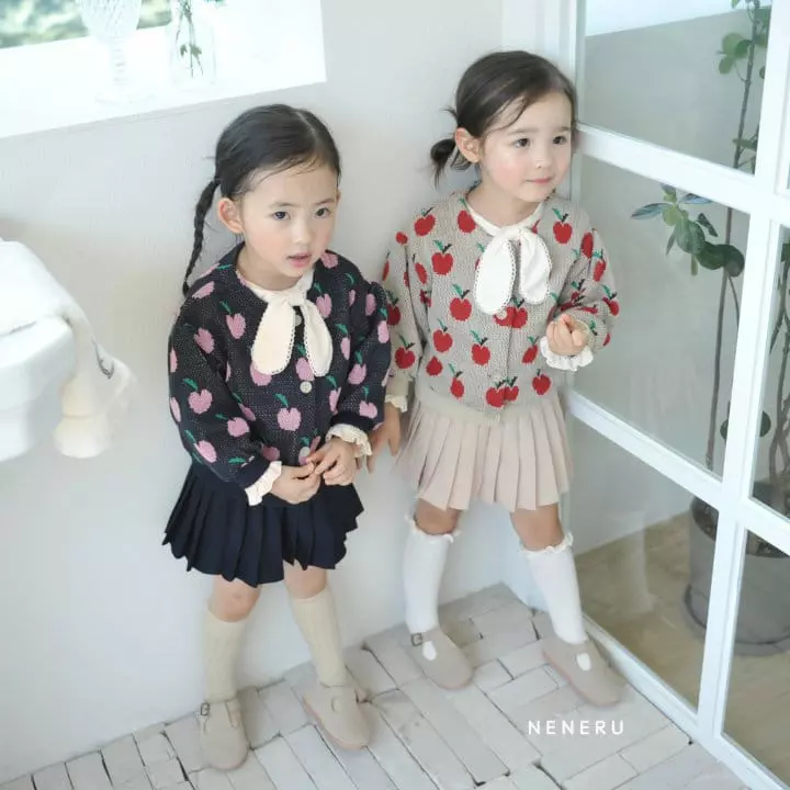 Neneru - Korean Children Fashion - #kidzfashiontrend - Apple Knit Carigan Kids - 4