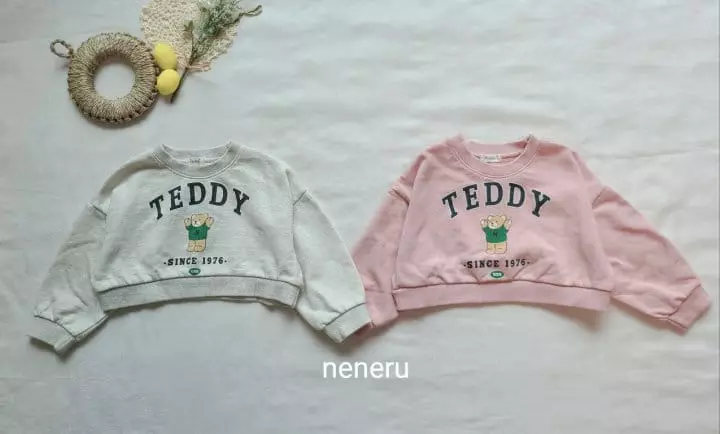 Neneru - Korean Children Fashion - #Kfashion4kids - Crop Bear Sweatshirt - 12
