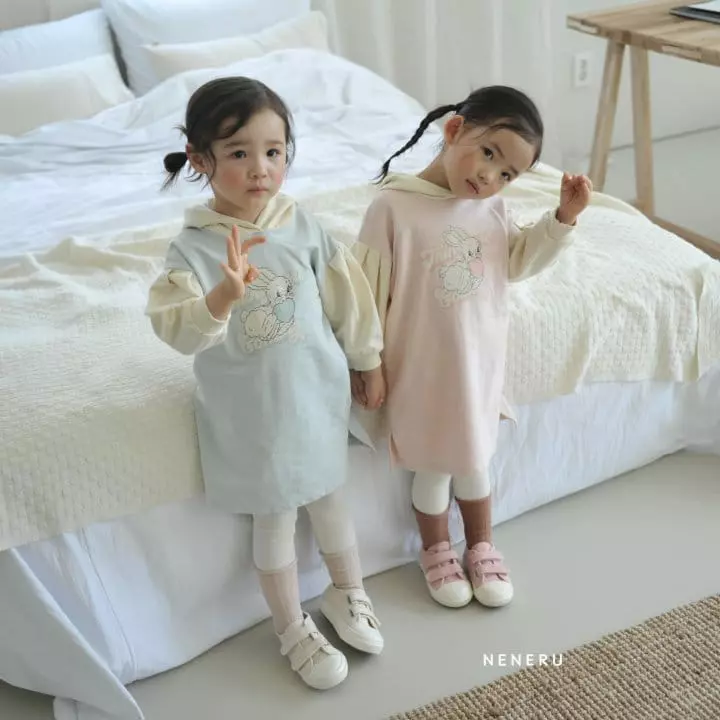 Neneru - Korean Children Fashion - #childofig - Rabbit Hoody One-piece - 4