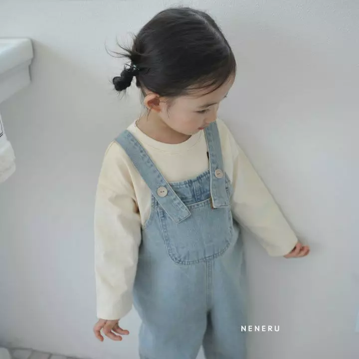 Neneru - Korean Children Fashion - #designkidswear - Tom Tom Denim Dungarees - 8