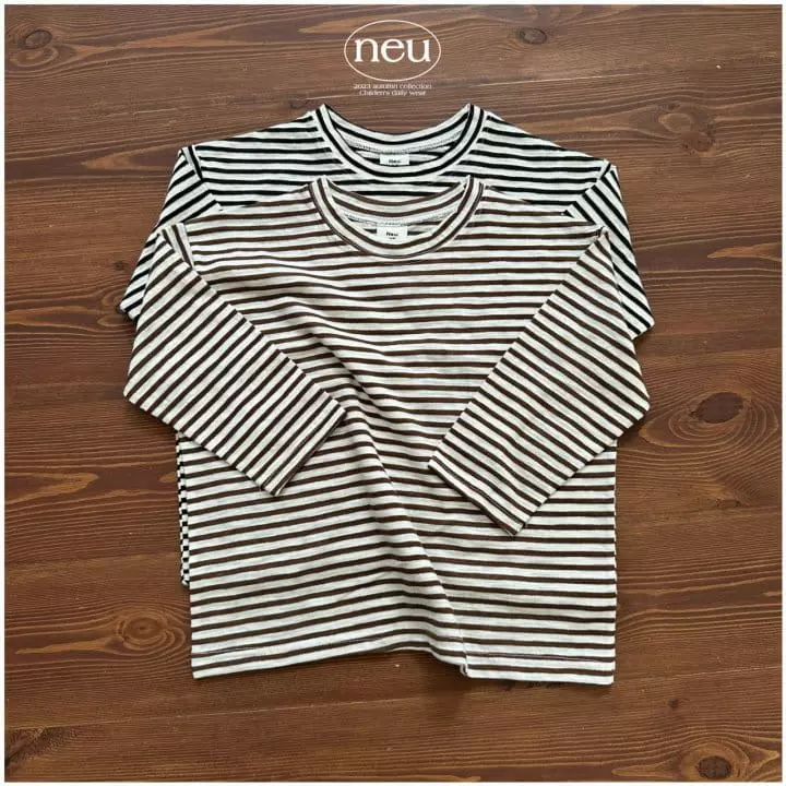Neu - Korean Children Fashion - #fashionkids - Stripes Wapen Tee - 7