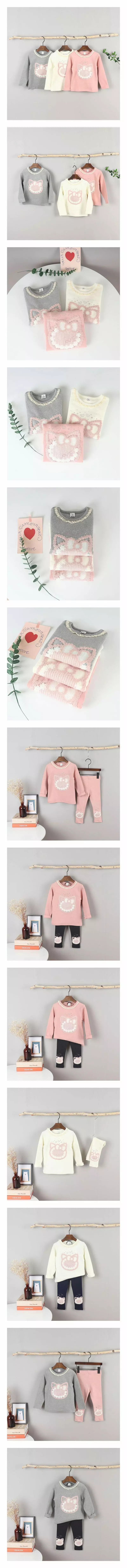 New Pierrot - Korean Children Fashion - #kidzfashiontrend - Fraise Span Hot Piece Kitty Tee
