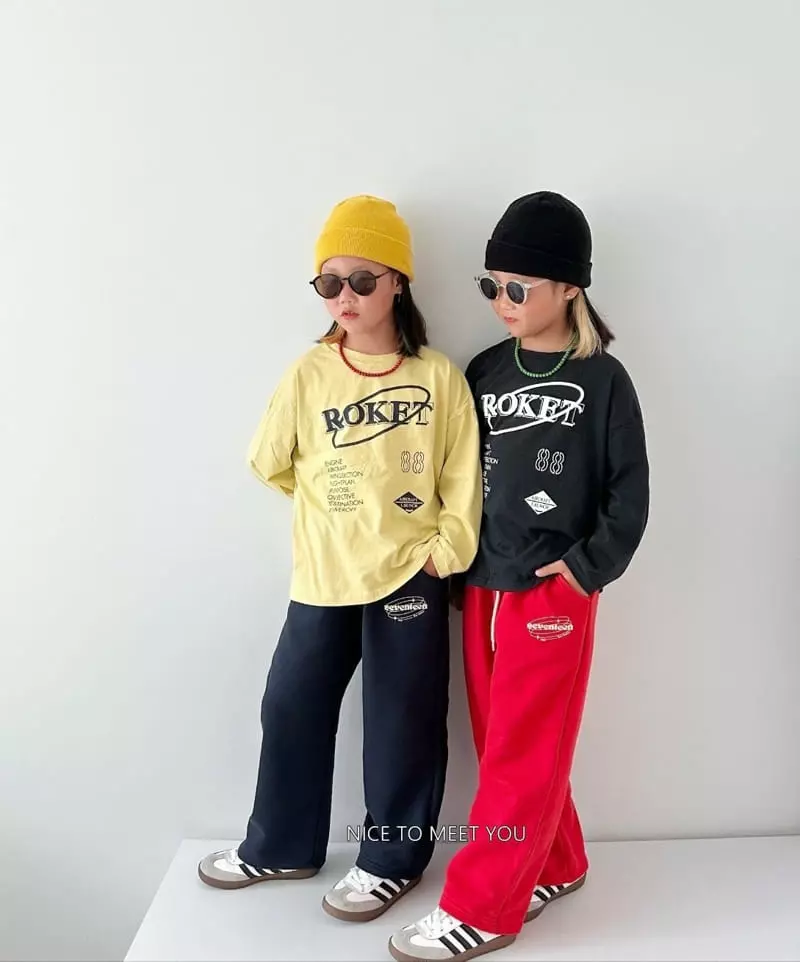 Nice To Meet You - Korean Children Fashion - #fashionkids - Rocket Tee - 7