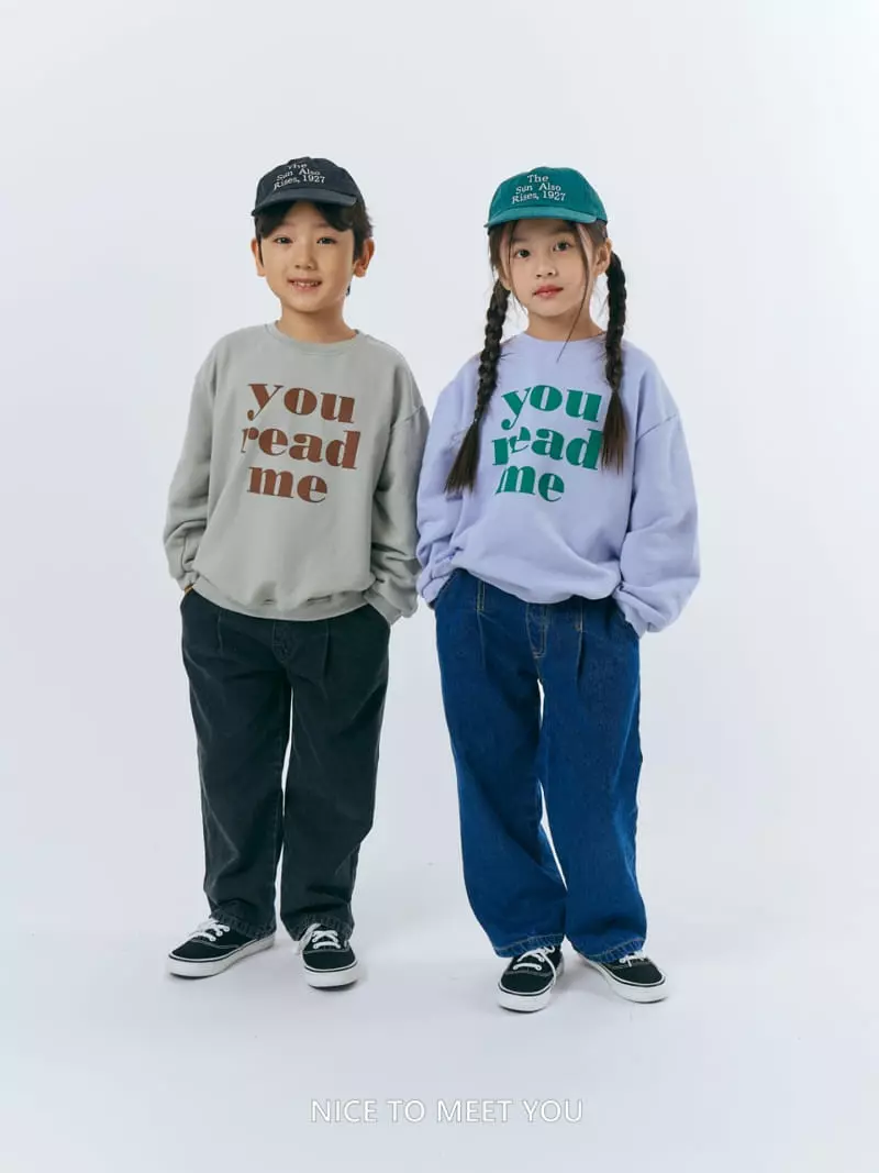 Nice To Meet You - Korean Children Fashion - #discoveringself - Read Me Sweatshirt - 4