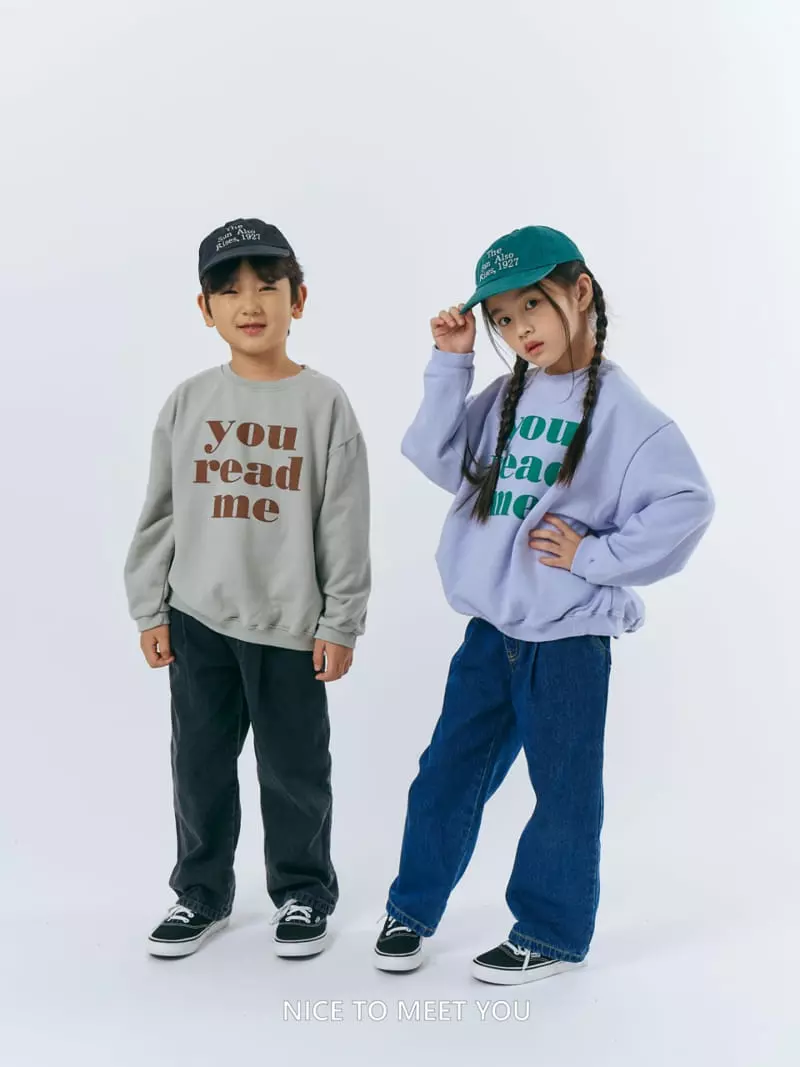 Nice To Meet You - Korean Children Fashion - #kidsshorts - Read Me Sweatshirt - 5