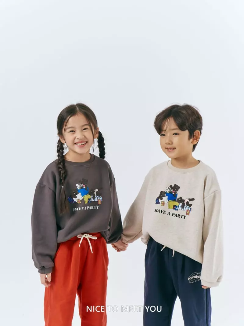 Nice To Meet You - Korean Children Fashion - #kidsshorts - Party Sweatshirt - 3