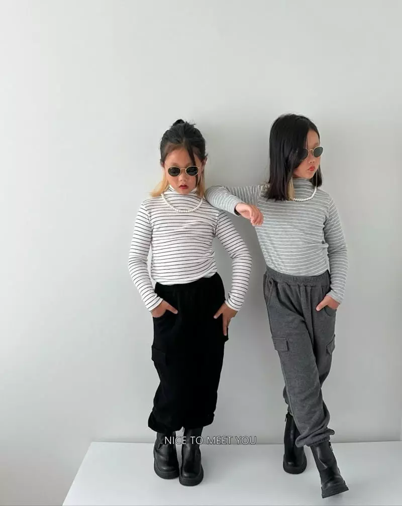 Nice To Meet You - Korean Children Fashion - #kidzfashiontrend - Pocket Pants