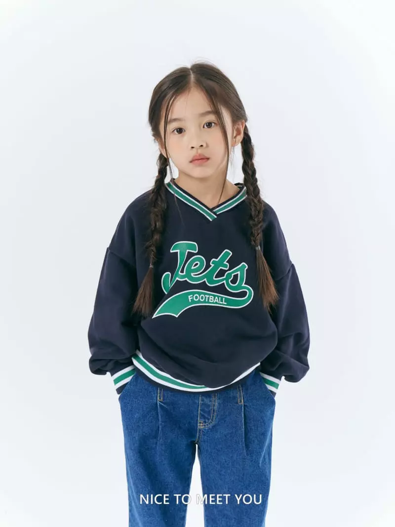 Nice To Meet You - Korean Children Fashion - #kidzfashiontrend - Zet Piping Sweatshirt - 6