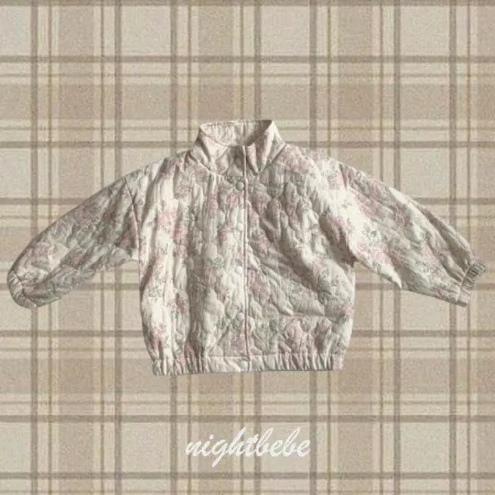 Night Bebe - Korean Children Fashion - #fashionkids - Rose Quilting Jacket - 2