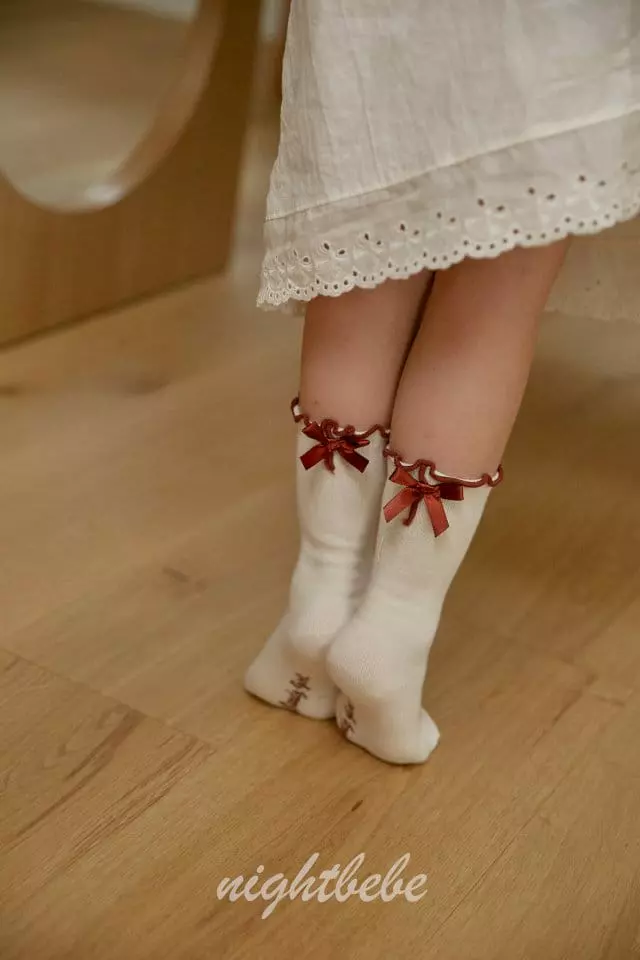 Night Bebe - Korean Children Fashion - #kidsshorts - Rose Socks Set