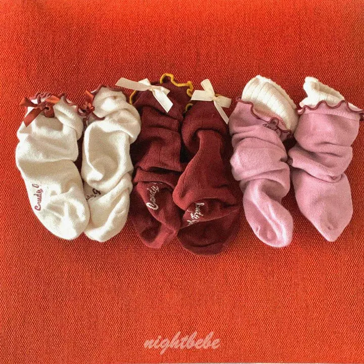 Night Bebe - Korean Children Fashion - #kidsstore - Rose Socks Set - 2