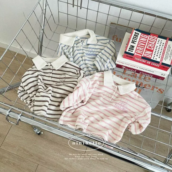 Ninibello - Korean Children Fashion - #Kfashion4kids - Teddy Stripes Tee