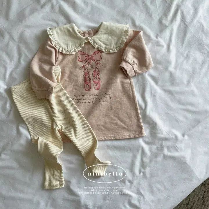 Ninibello - Korean Children Fashion - #prettylittlegirls - Toe Shoes Collar Sweatshirt One-piece - 7