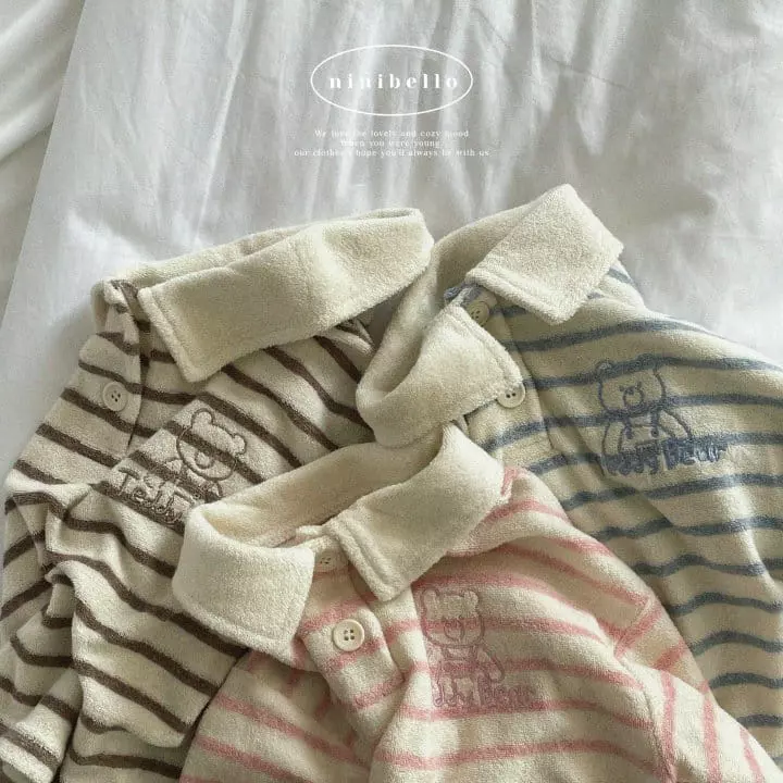 Ninibello - Korean Children Fashion - #prettylittlegirls - Teddy Stripes Tee - 5