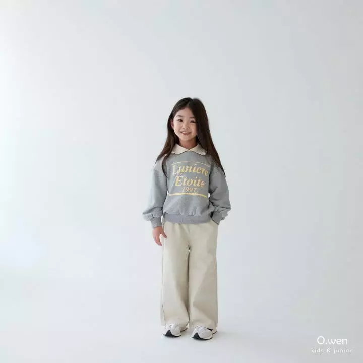 O Wen - Korean Children Fashion - #minifashionista - Frill Collar Sweatshirt - 11