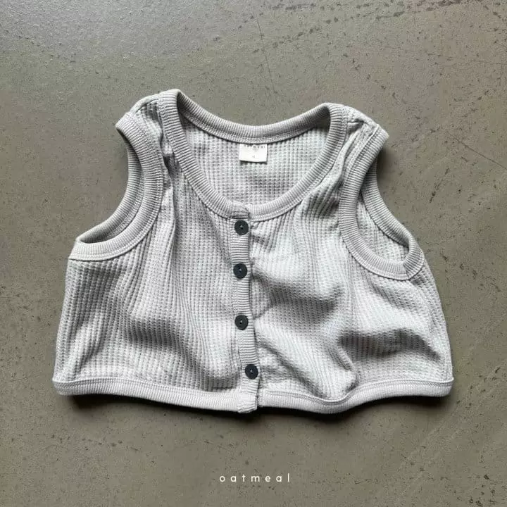 Oatmeal - Korean Children Fashion - #Kfashion4kids - Ander Waffle Vest - 3