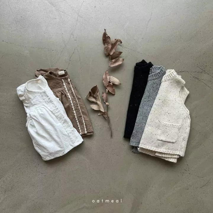 Oatmeal - Korean Children Fashion - #childrensboutique - Eddanf Neff Vest - 6