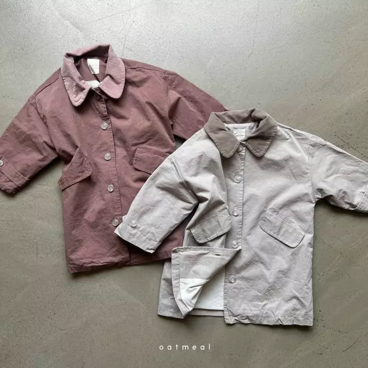 Oatmeal - Korean Children Fashion - #minifashionista - Play Single Coat