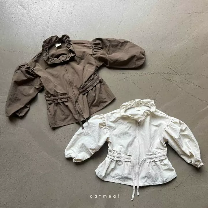 Oatmeal - Korean Children Fashion - #prettylittlegirls - Meie Frill Jacket