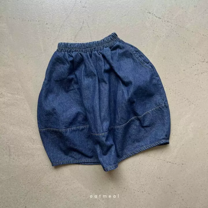 Oatmeal - Korean Children Fashion - #todddlerfashion - Ggongs Denim Skirt - 2